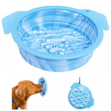 Collapsible Silica Gel Dog Bowl with Sucking Disc