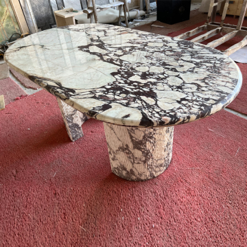 Italy Lime Waffle Stone Dining Table