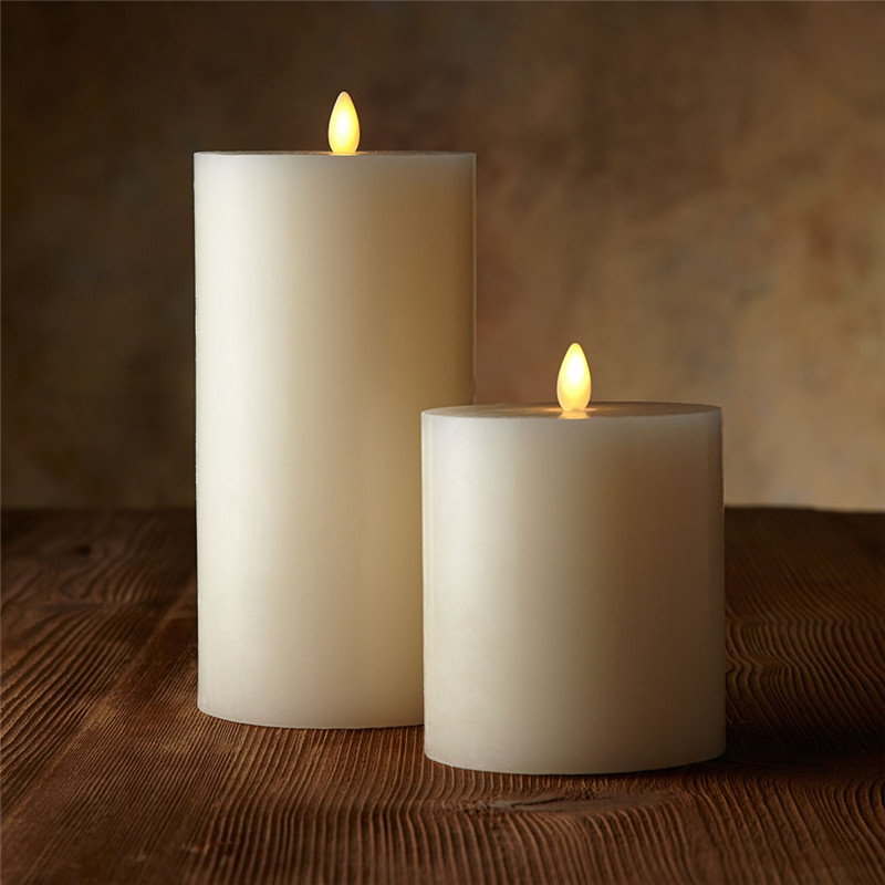 Battery Powered Moving Flame Led Flameless Candles With Timer