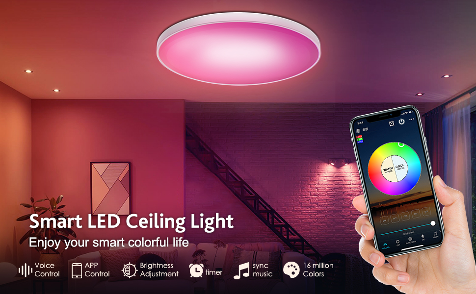 30W 9inch smart ceiling light