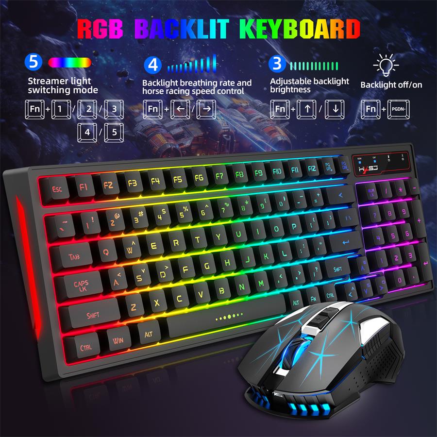 rgb wireless keyboard and mouse 