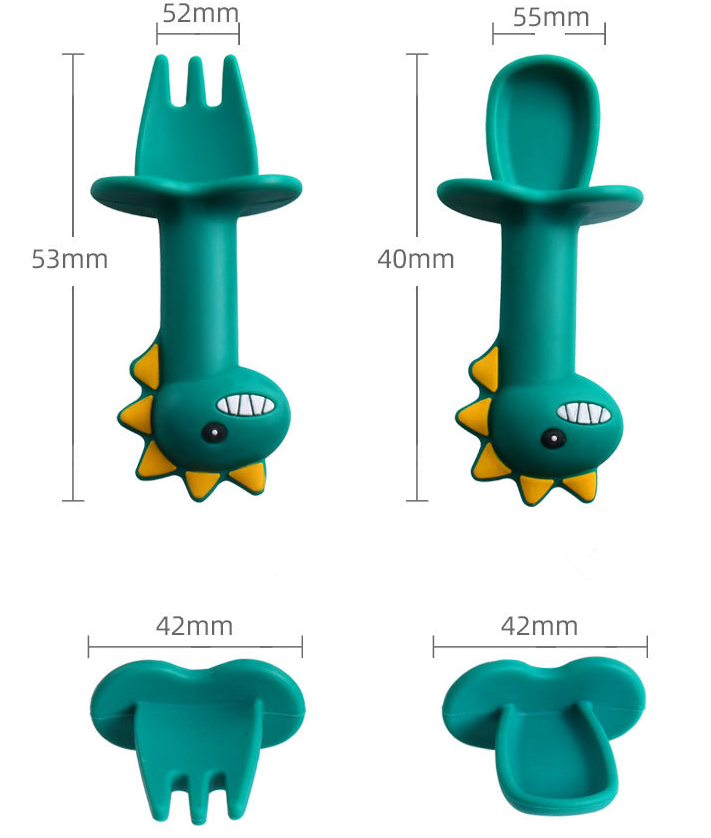 Silicone Baby Spoon Fork