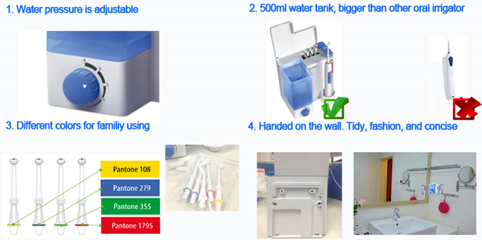 the features of water flosser