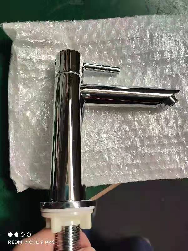 Chrome cold basin faucet