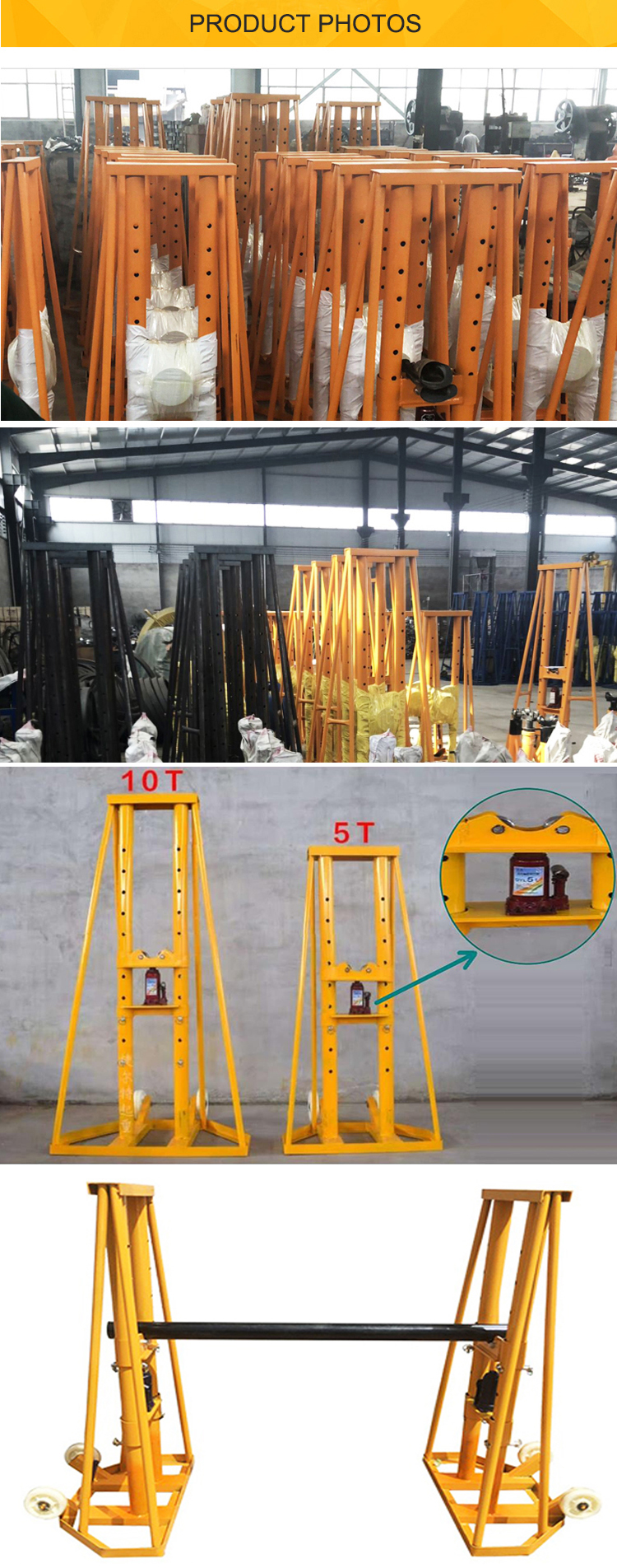 5ton Hydraulic Cable Reel Stand Cable Drum Jack
