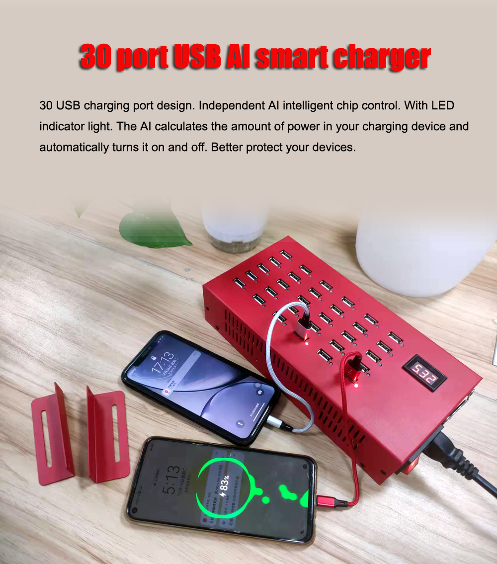Ai Charger 30port Usb - red