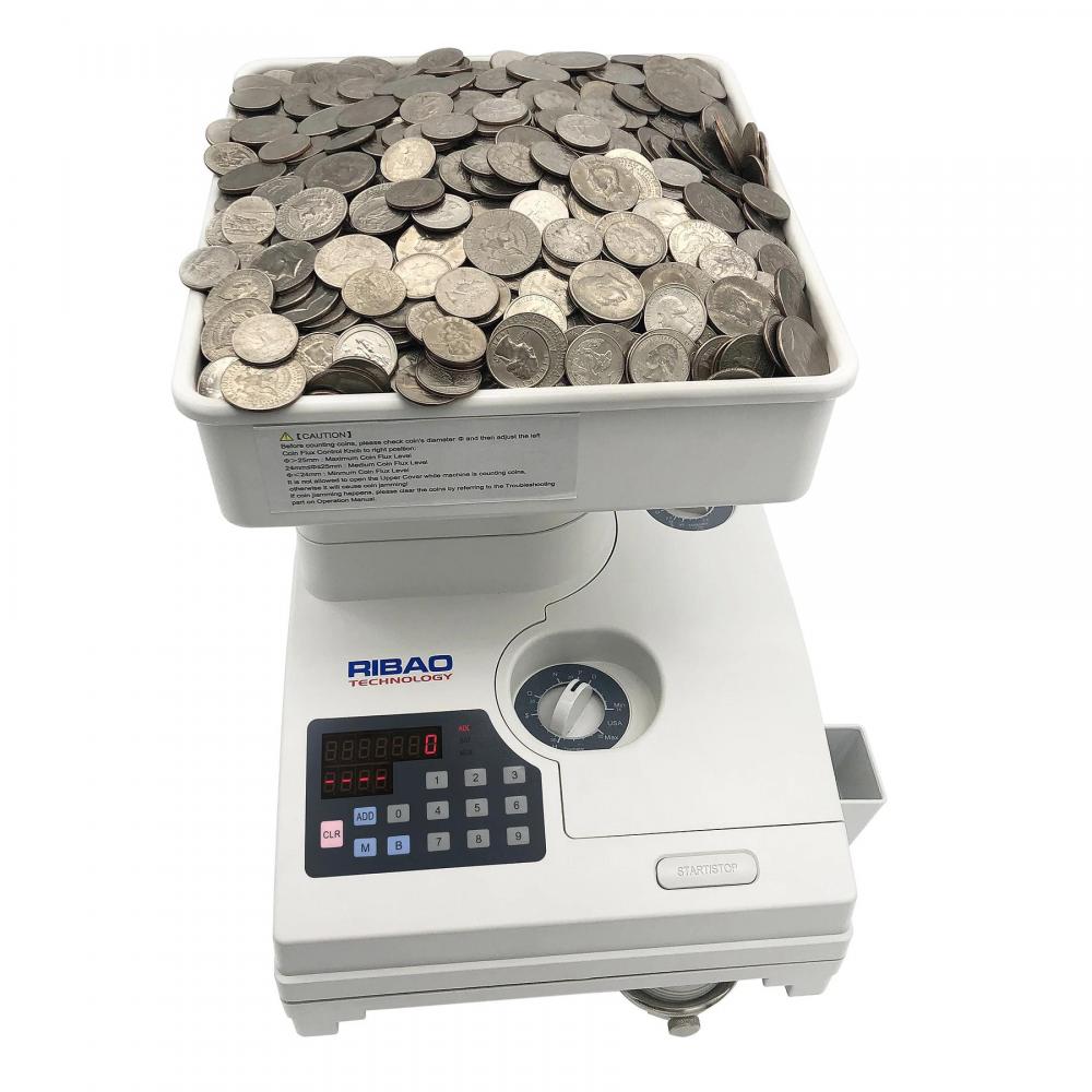 Coin Counter with Motorized Hopper