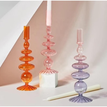 Glass candle Candlestick Holders