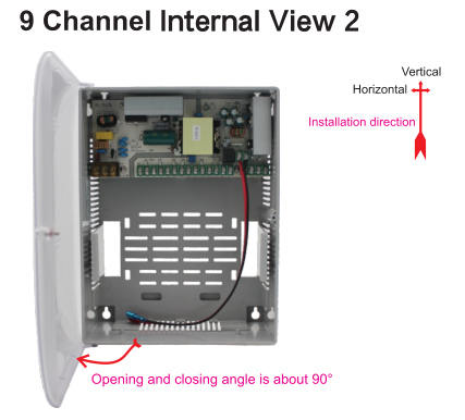 boxed power supply cctv 