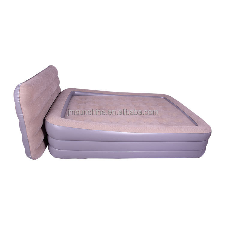 Pvc Flocking Double Height Inflatable Bed Inflatable Mattress 3