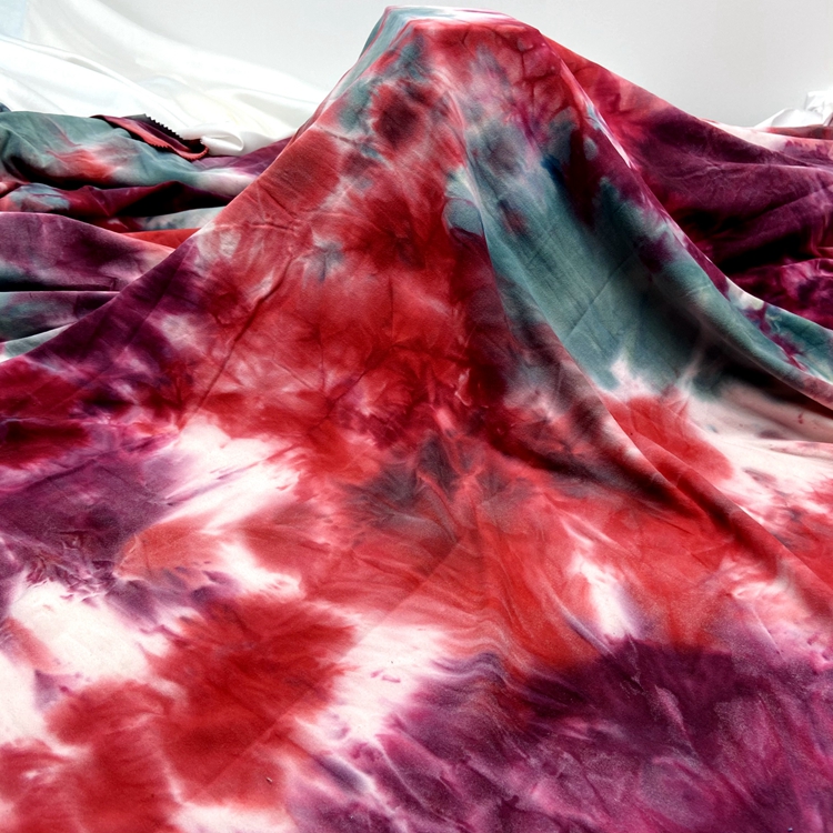 Tie dyed jersey fabric