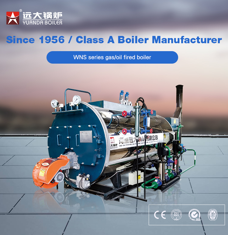 2ton Dual Fuel Gas Oil Fired Steam Boiler