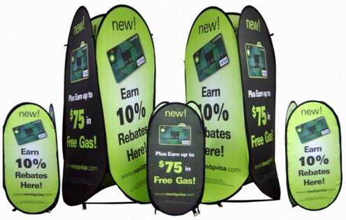 Large Triple Tower Popup A Frame Banners For Outside Promotional Events