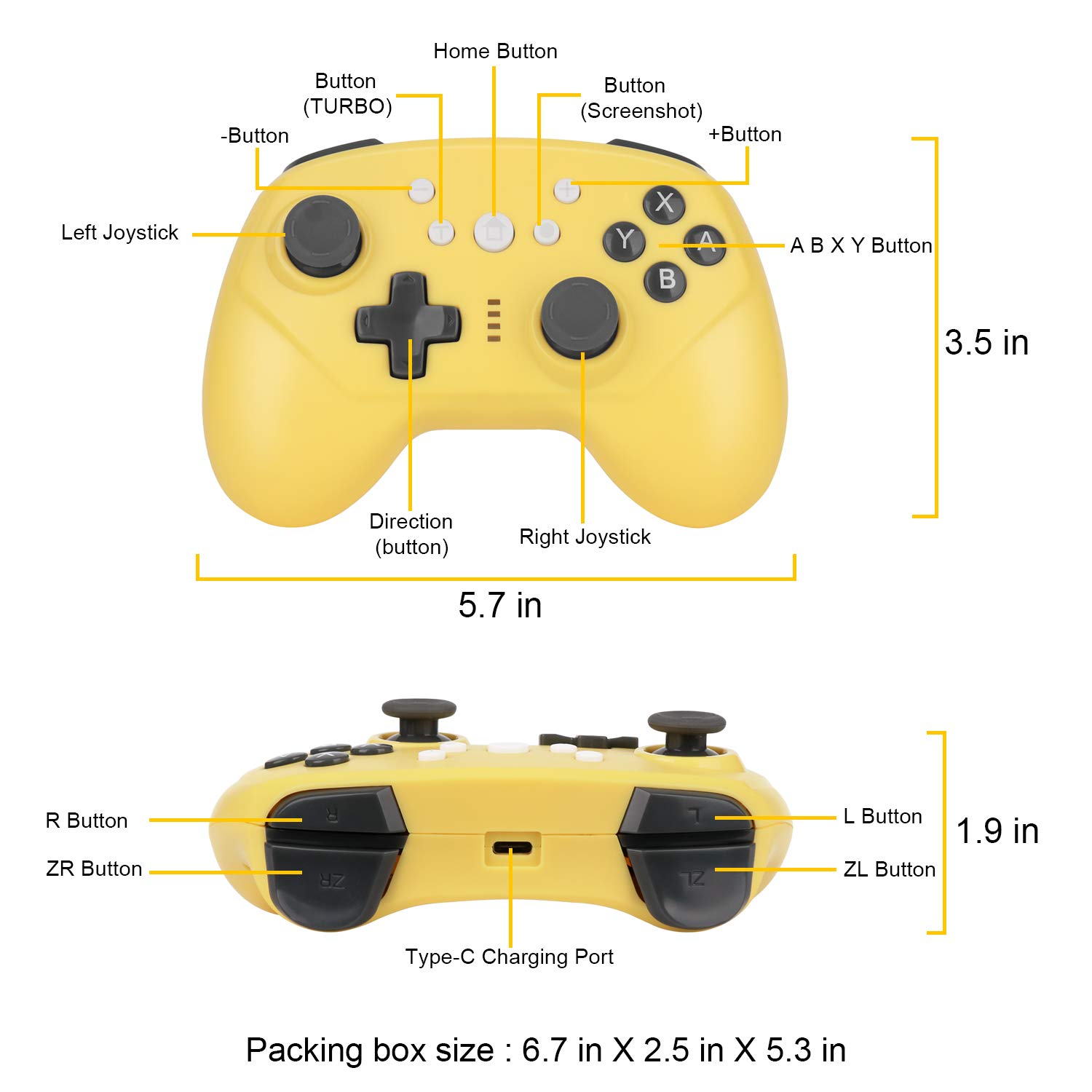 Wireless Gaming Controller for Nintendo Switch