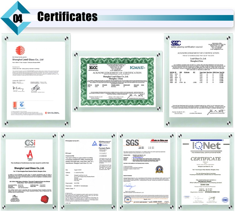 Insulated Glass Certificate