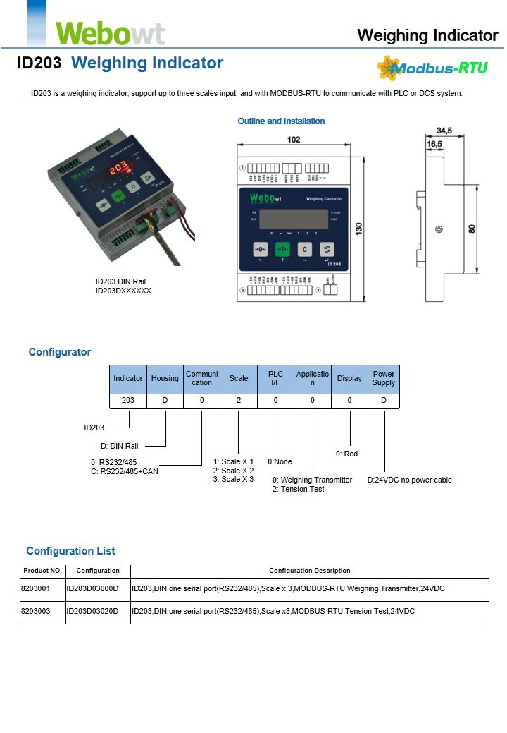 Weighing Scale Controller